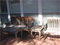 4 Pc Wooden Patio Furniture