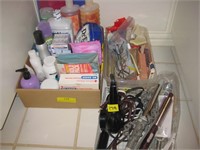 3 Boxes-Dryer-Curling Irons-Bath Items