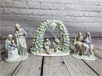 Beautiful Homco Christmas Nativity Figurine Set