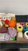 Crochet string with yarn