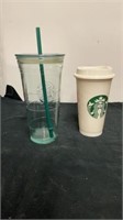 2 Glass Starbucks cup