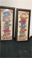 2 22”x10” coffee pictures