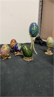 Egg collection with stands