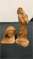 7” and 3.5” wooden statues