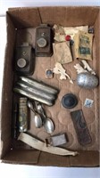 Vintage Tin type, Cigar case, Yale Locks & parts,