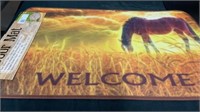 New 30”x17.7” welcome horse door mat