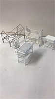5 piece -metal dollhouse furniture-made to look