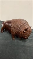 6”x9” iron wood Buffalo statue