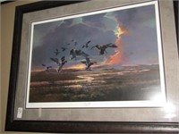 Philip Crowe Singed Framed Duck Picture
