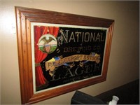 Vintage National Lager Painted Mirror