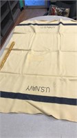 US NAVY wool blanket -some stains and a