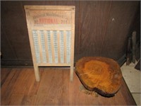 Washboard and Handmade Small Table