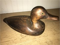 H.W. Young Signed Wooden Duck Decoy #1