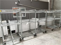 5 Gal Steel 3 Tier Trolleys/Racks Approx 1m x 1m x