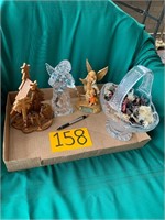 Angels, Nativity, and Glass Basket