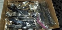 FLAT OF FLATWARE SILVERPLATE AND STAINLESS