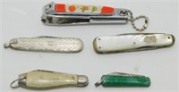 Lot of 1 Vintage Nail Clipper/Jackknife Combo & 4