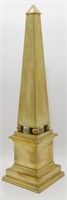 * Brass Obelisk - 21" Tall, Weighs 8-1/4 Pounds