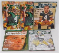5 Sports Illustrated Magazines with Brett Favre