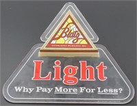 * Vintage Blatz Light "Why Pay More for Less?"
