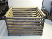 Large Vintage Wood Egg Crate