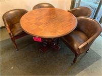 Round Table with (4) Rolling Chairs