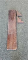 Custom-made dark Pine 48 inch wall shelf with