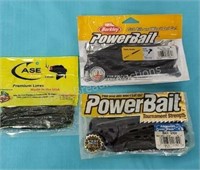 26 assorted power baits and lures - shaky snakes,