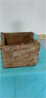 Custom built wood box and 40 used golf balls,