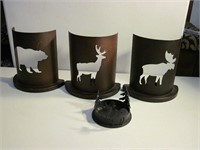 4 Metal Candle Holders