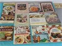 12 assorted cookbooks