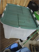 CLEAR AND GREEN FOLD UP TOP BIN