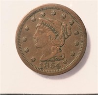 large cent coin 1854