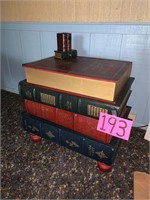 Stacked Fake Book End Table with Storage