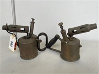 2 x Vintage Brass Flame Throwers