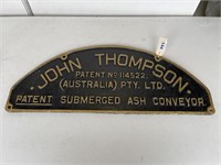Large Cast Sign JOHN THOMPSON Aust 740x290