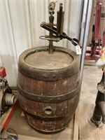 Wooden Keg with Carlton United Keg Bung with