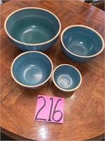 Set of Blue Bowls (Clay City Pottery)