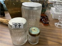 COFFEE, TEA, GLASS JAR CANISTERS