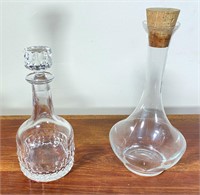 2 pcs. Vintage Glass Decanters