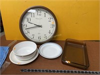 Wall Clock, cake pan, service pieces