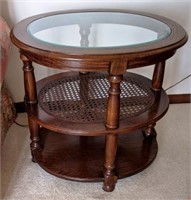 Glass Top Oval Table