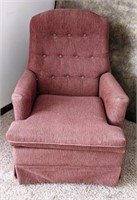 Retro Mauve Swivel Rocking Chair