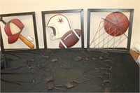 Sports Theme Metal Decor - Great For Boys Room