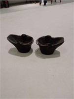 (2) Small Decorative Cast Iron Buckets