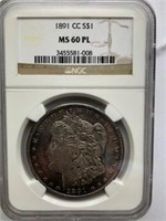 1891 CC S$1 MS60PL
