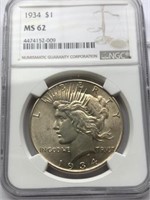 1934 $1 MS62