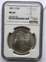 1881 S S$1 MS64