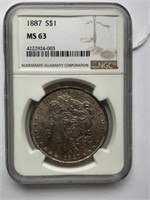 1887 S$1 MS63