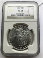 1887 S$1 MS63